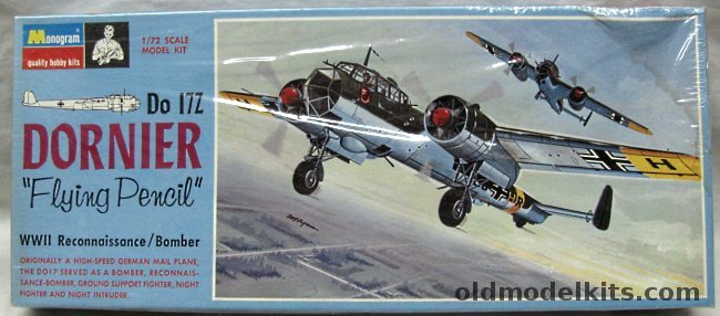 Monogram 1/72 Do-17 Flying Pencil Blue Box Issue, PA214-150 plastic model kit